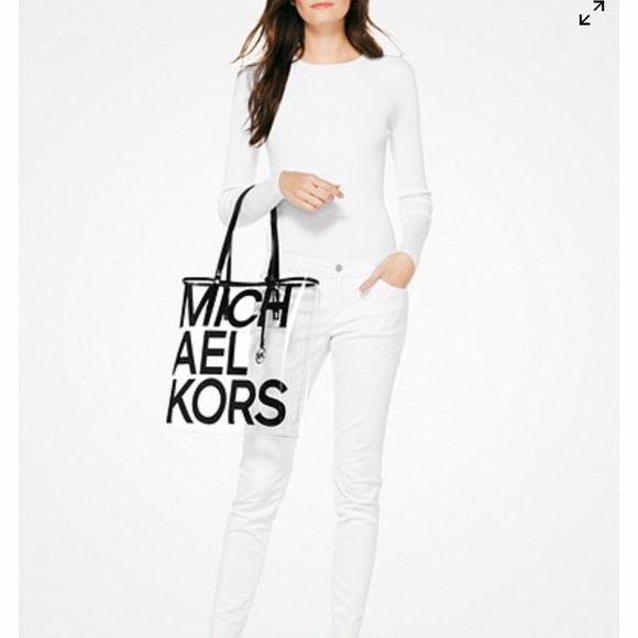 Michael Kors Large Logo Print Clear Tote Bag - Picture 6 of 6